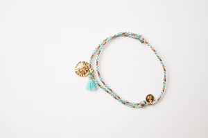Ouvrir l&#39;image dans le diaporama, Bracelets Louise Médaille pompon - 4 variantes
