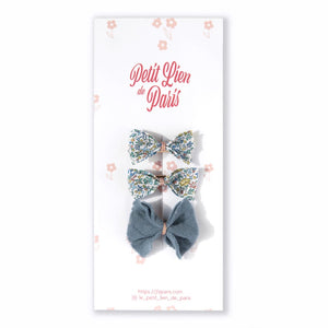 Ouvrir l&#39;image dans le diaporama, Pack 3 barrettes Liberty &amp; Double Gaze
